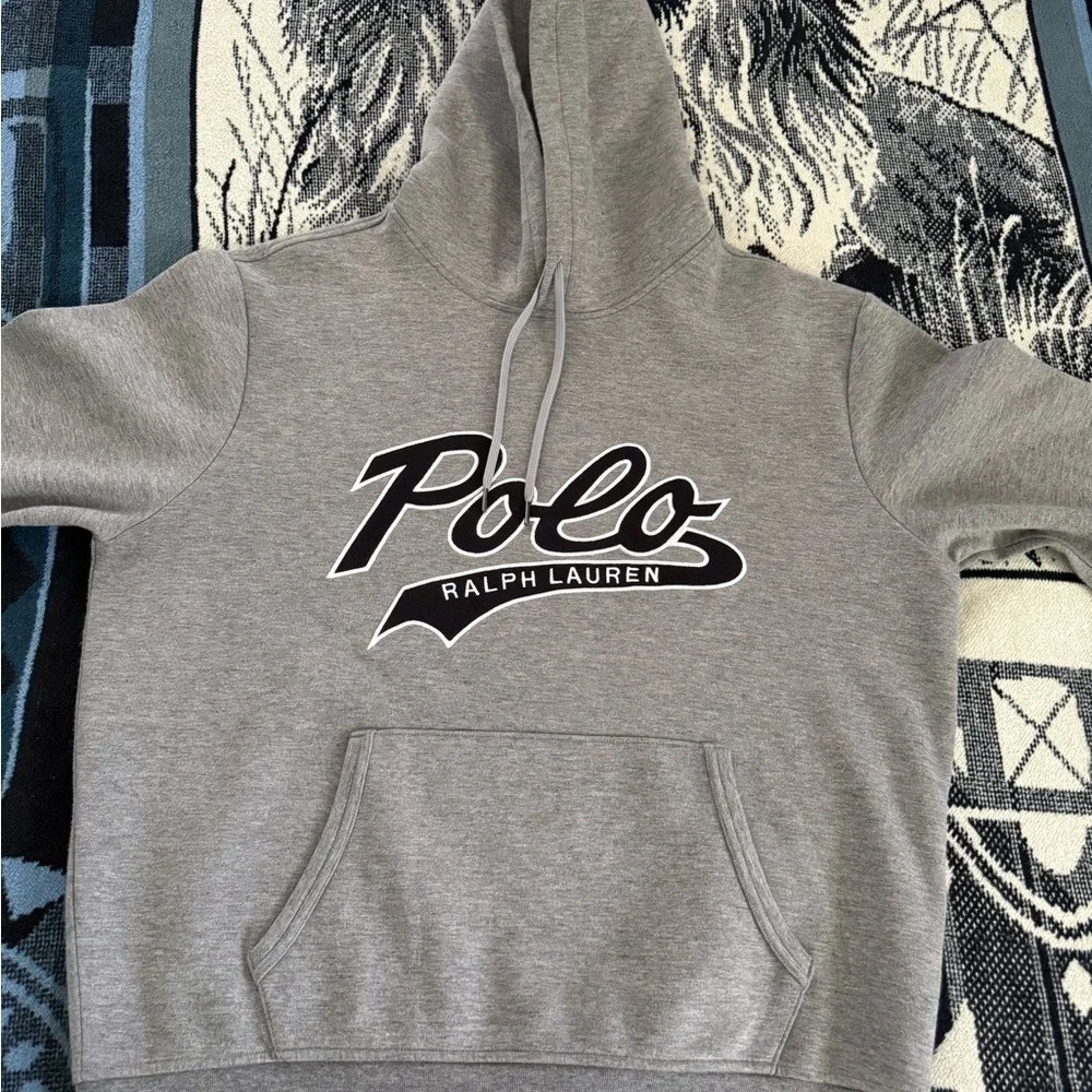 Polo Ralph Lauren Double Knit Cursive Script Logo Heather Grey Hoodie & Joggers
